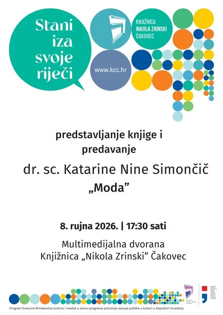 Predstavljanje knjige Moda i predavanje autorice dr.sc. Katarine Nine Smončič