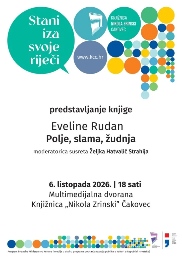 Predstavljanje zbirke poezije Polje, slama, žudnja Eveline Rudan